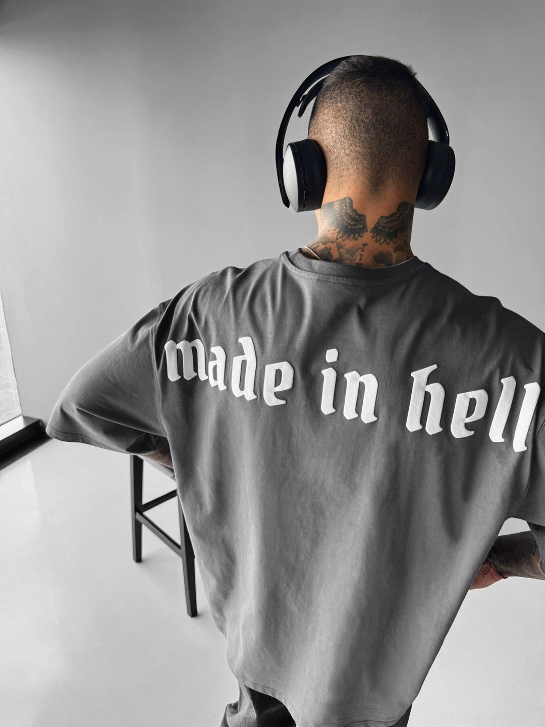 Oversize Made in Hell T-shirt - Antracit