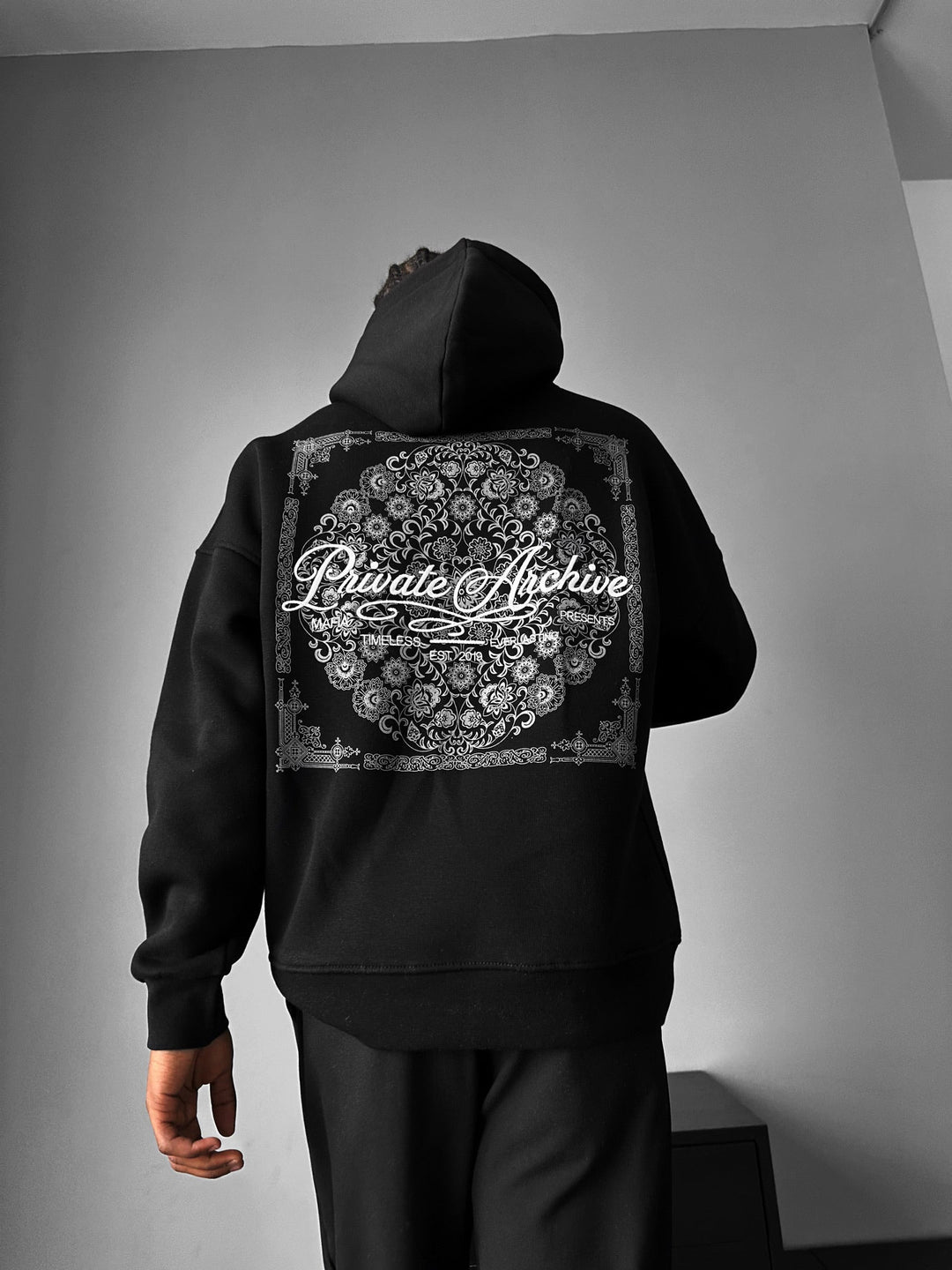 Oversize Privat Arkiv Hoodie - Svart