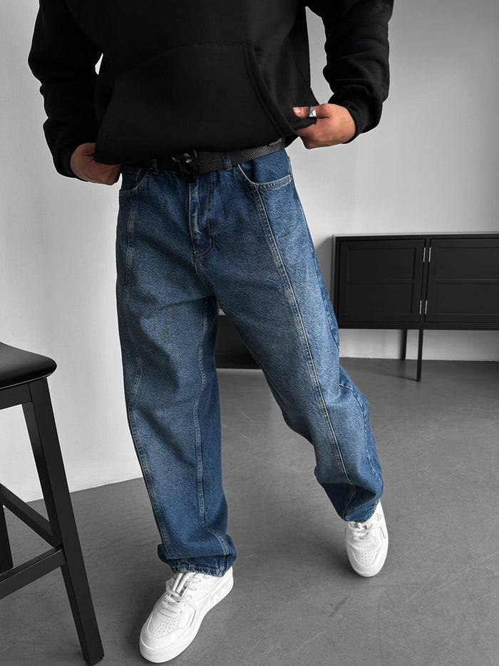Front Line Baggy Jeans - Blå