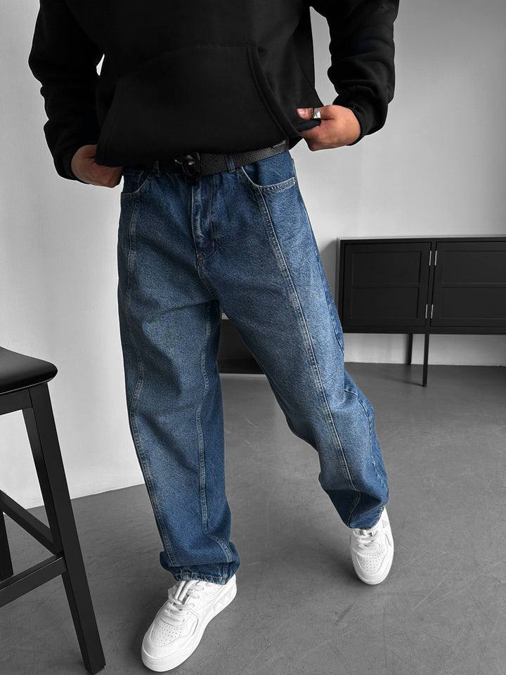Front Line Baggy Jeans - Blå