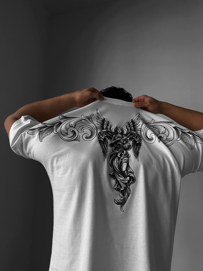 Oversize Sky Angel T-shirt - Ecru