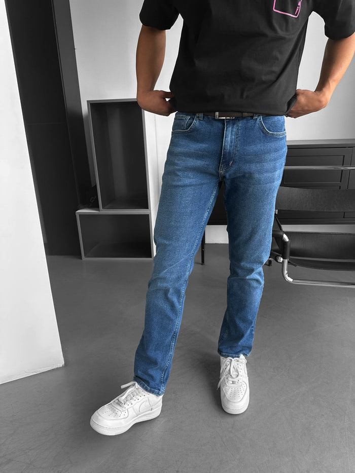Baggy Fit Jeans - Mörkblå