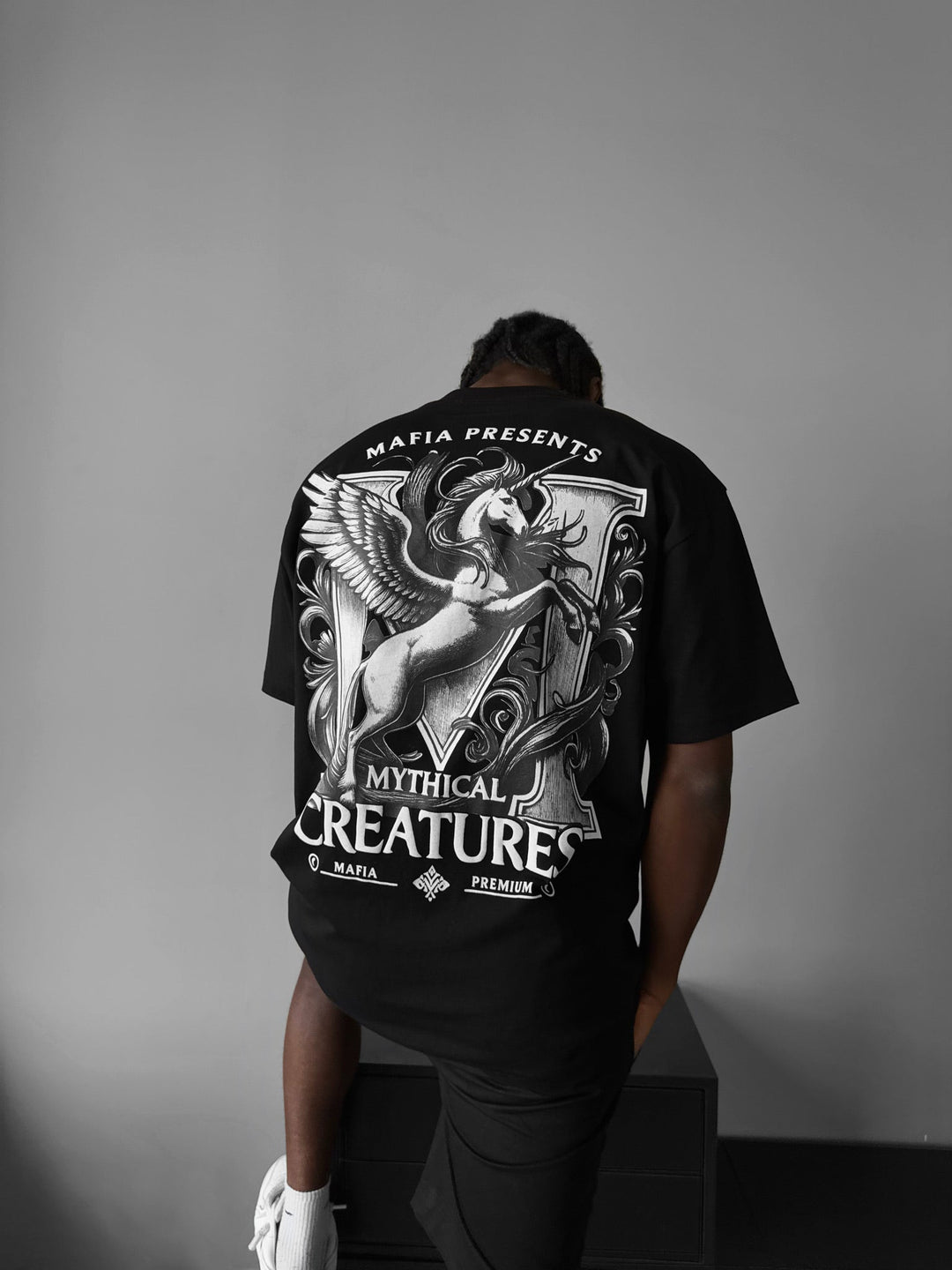 Oversize Creatures T-shirt - Svart