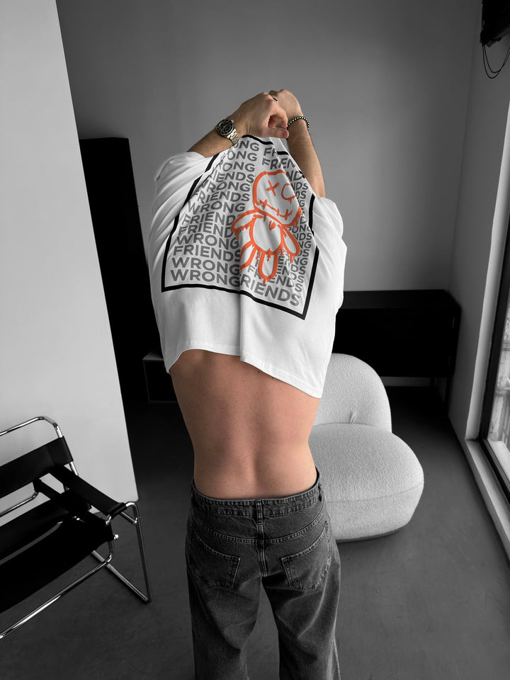 Oversize Fel Vänner T-shirt - Ecru