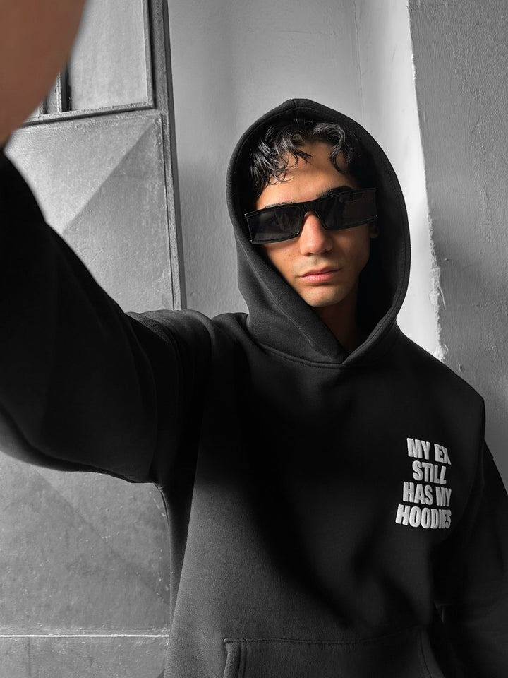 Oversize EX Del II Hoodie - Svart och Vit