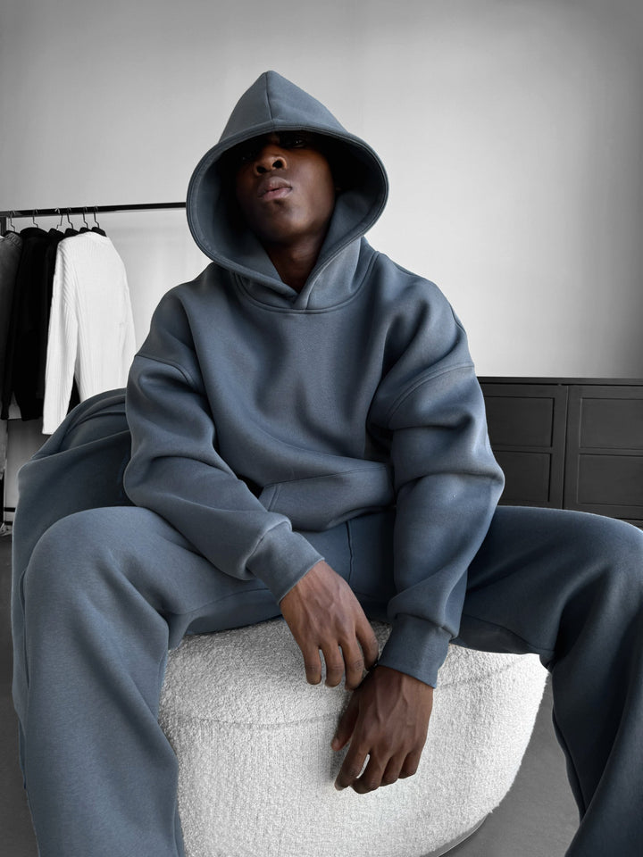 Oversize Basic Hoodie - Stormigt Väder
