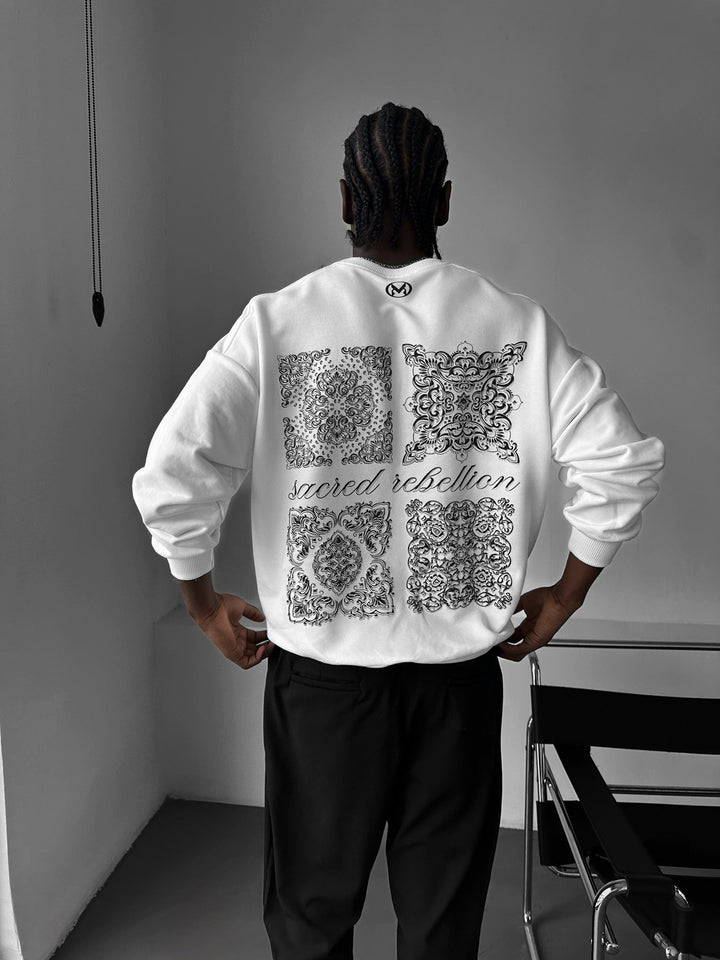 Oversize Sacred Rebellion Sweater - Ecru