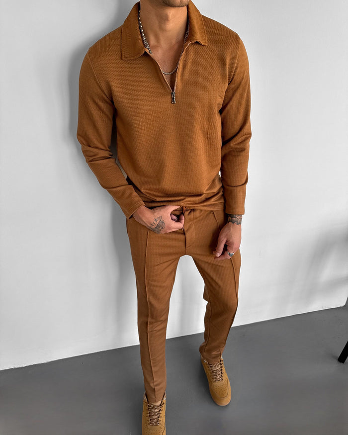 Comfort Suit Polo T-shirt - Kamel