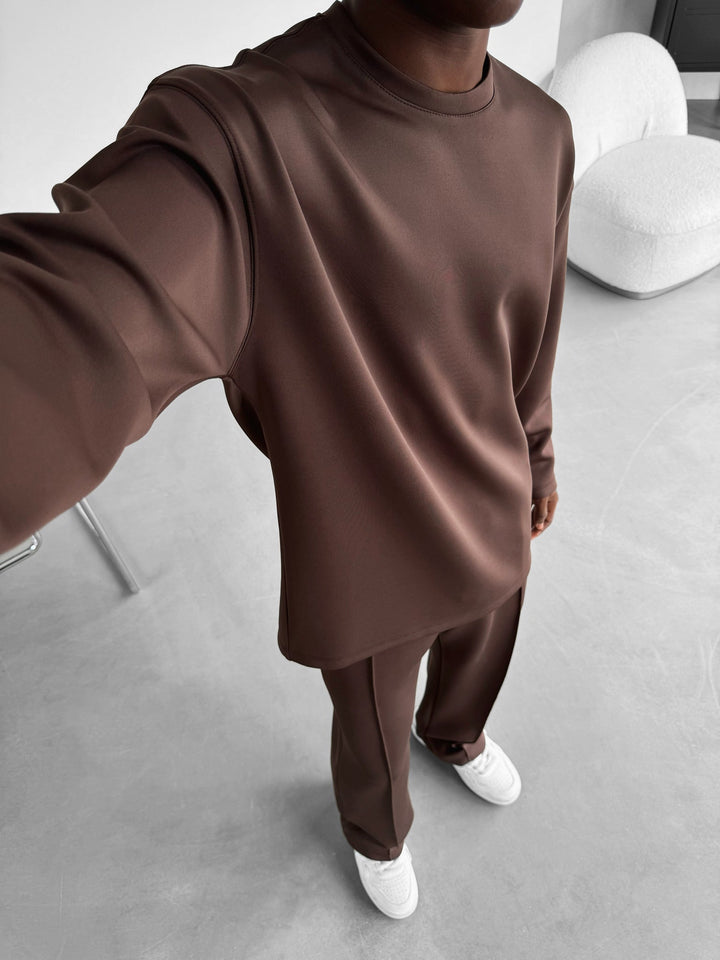 Oversize Diver Sweatshirt - Brun
