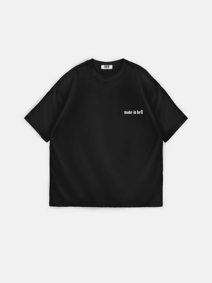 Oversize Made in Hell T-shirt - Svart