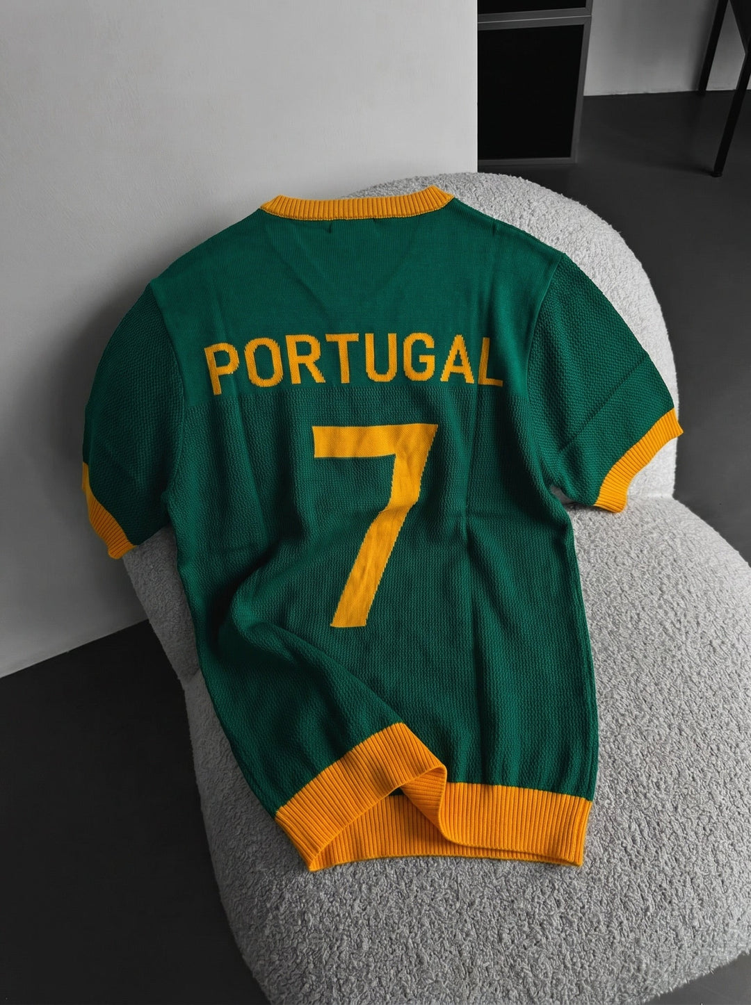 Oversize Portugal Stickad T-shirt - Grön