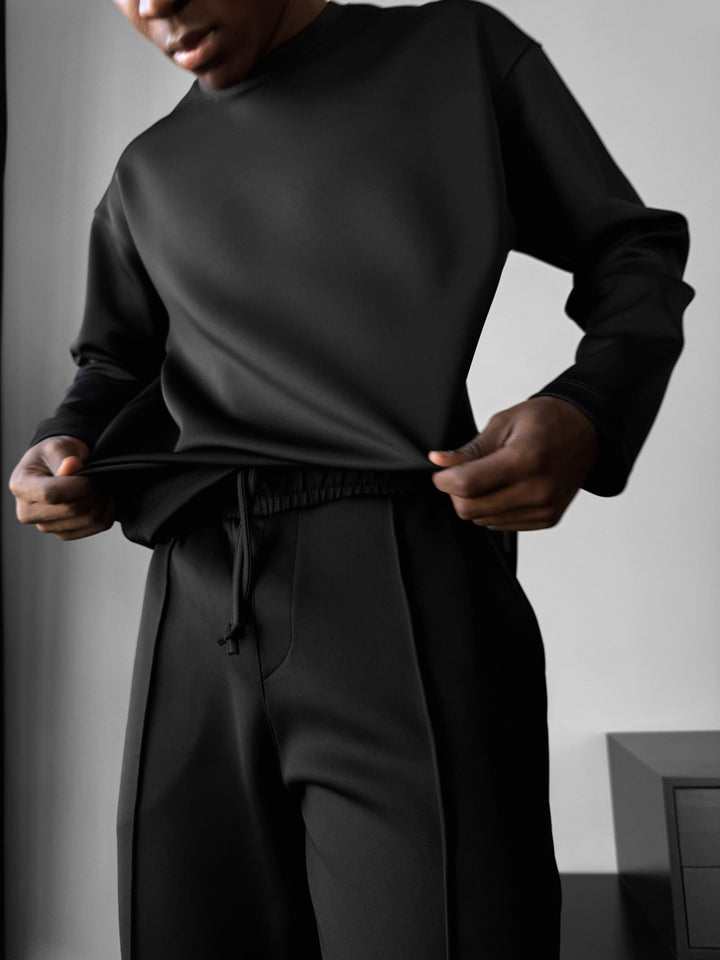 Oversize Dykarsweatshirt - Svart