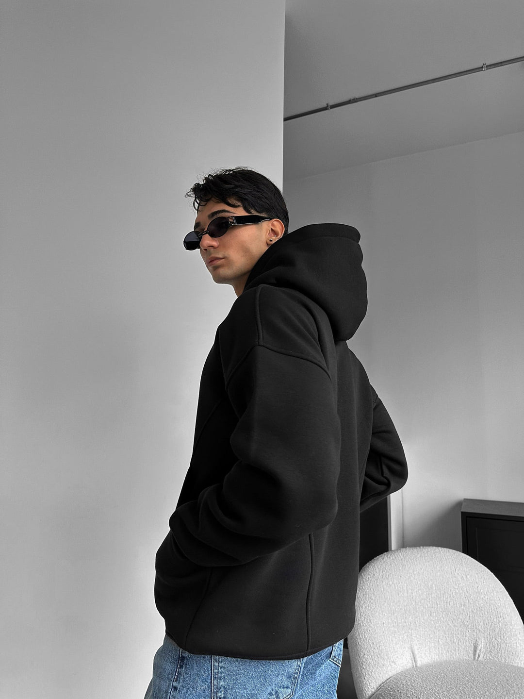Oversize Get Money Hoodie - Svart