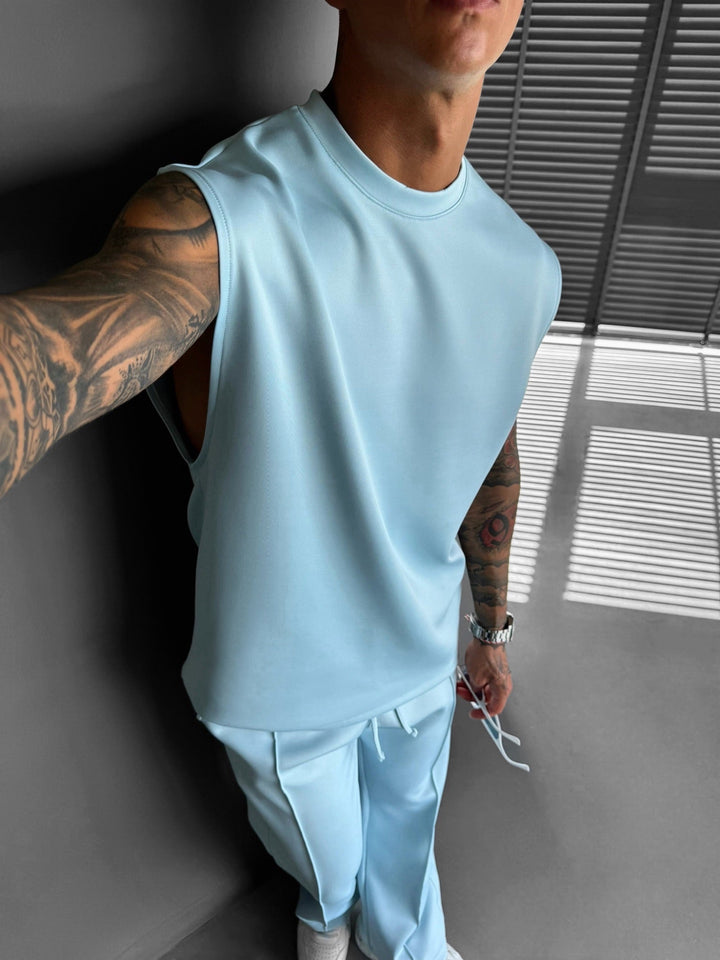 Oversize Dykartopp - Babyblå