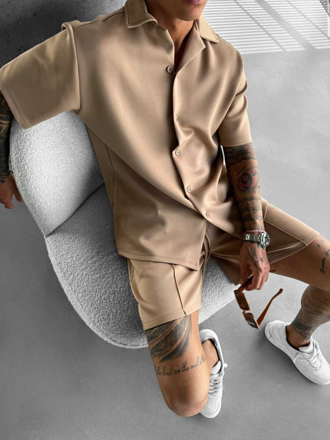 Oversize Dykarskjorta - Beige
