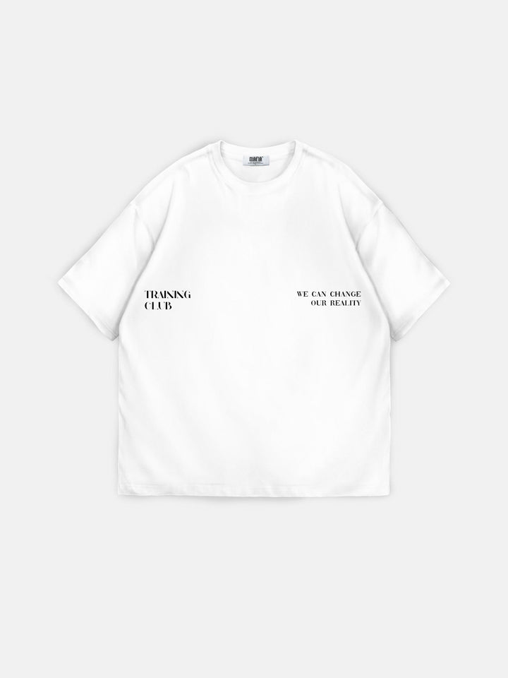 Oversize Träningsklubb T-Shirt - Ecru