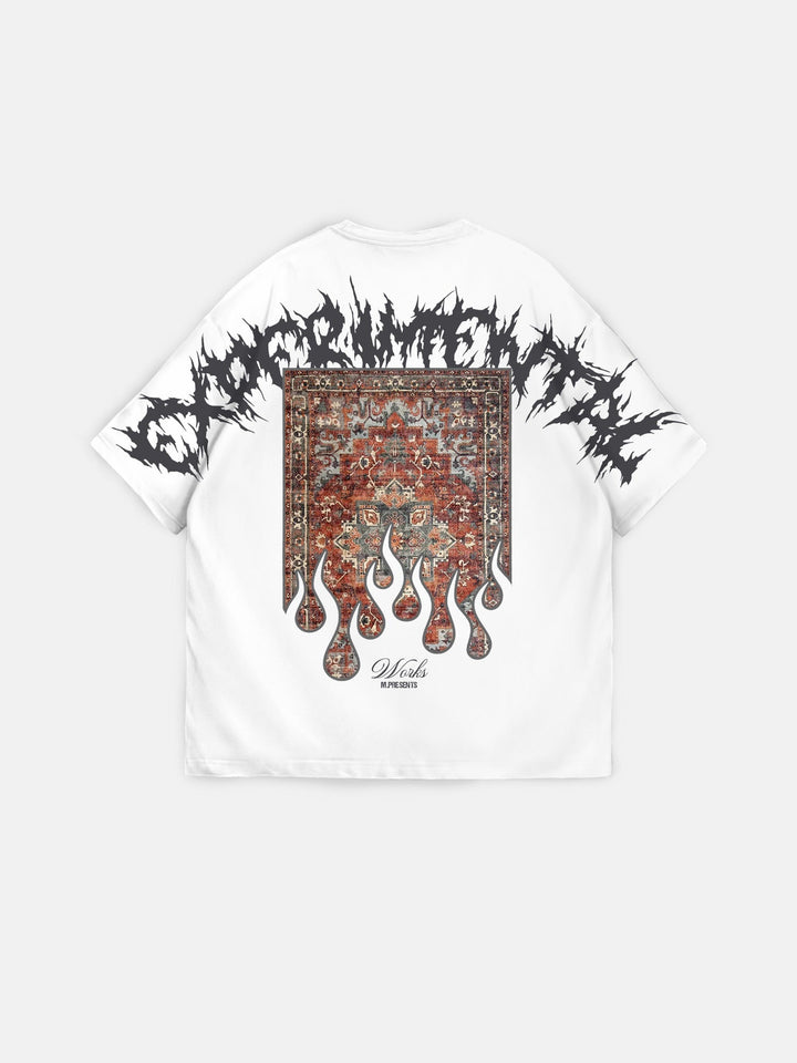 Oversize Experimentell T-Shirt - Ecru