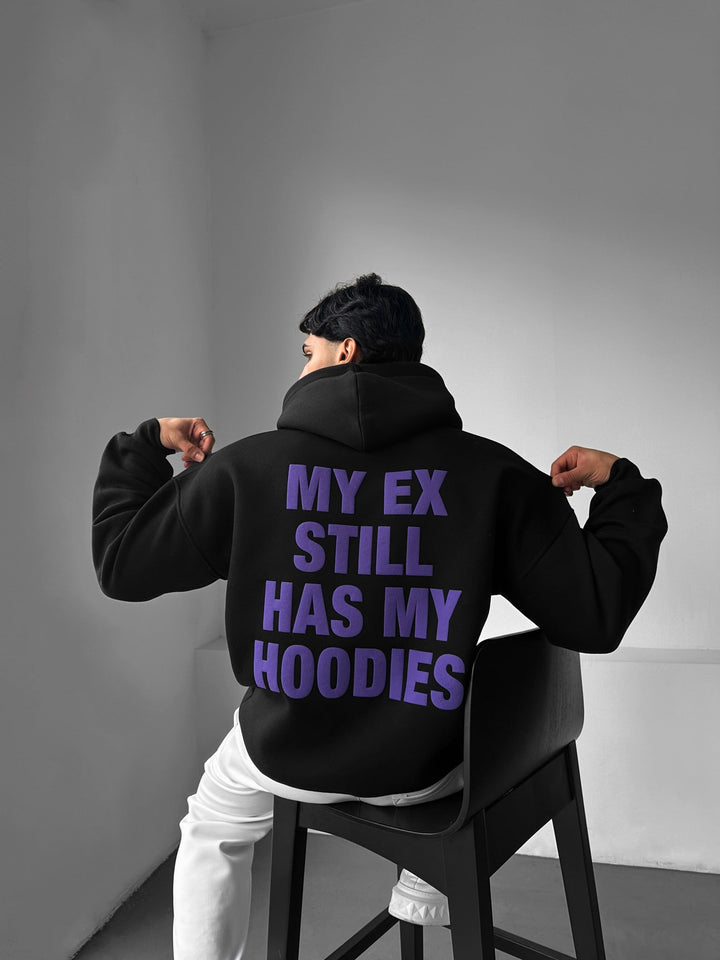 Oversize EX Del II Hoodie - Svart och Lila
