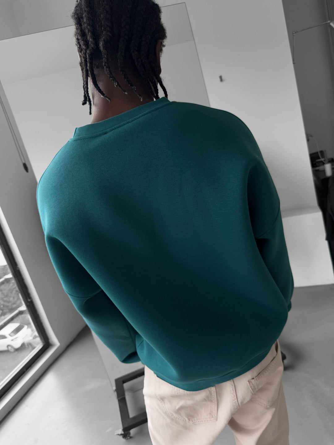 Oversize Basic Tröja - Havsgrön