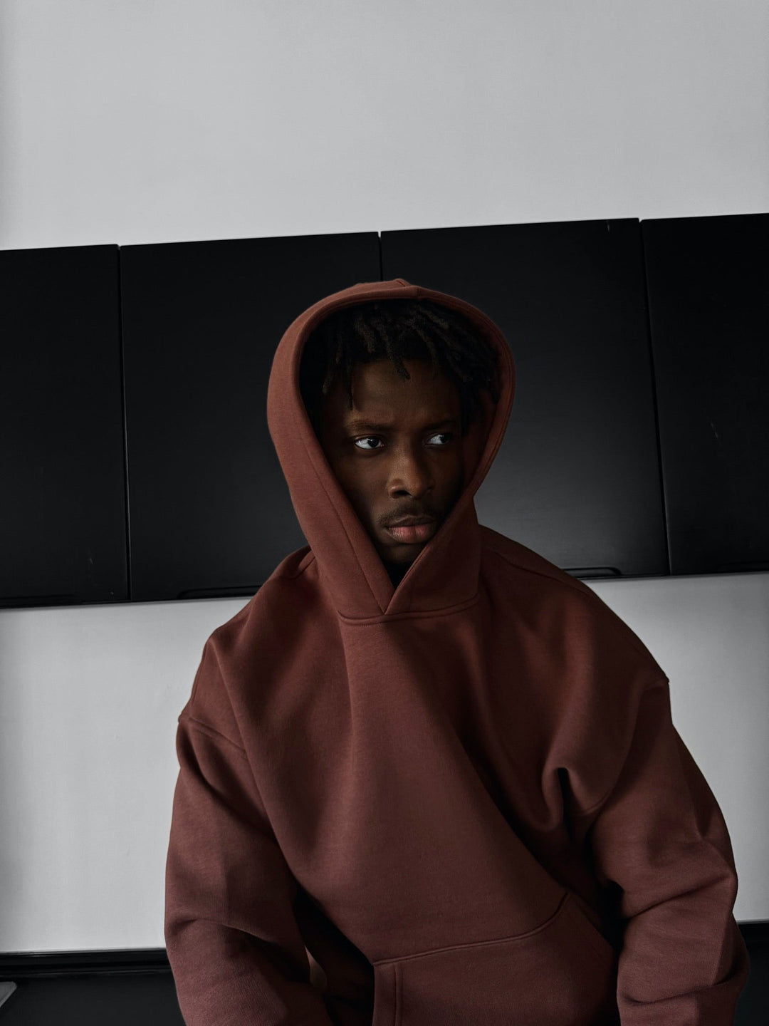 Oversize Basic Hoodie - Chokladbrun