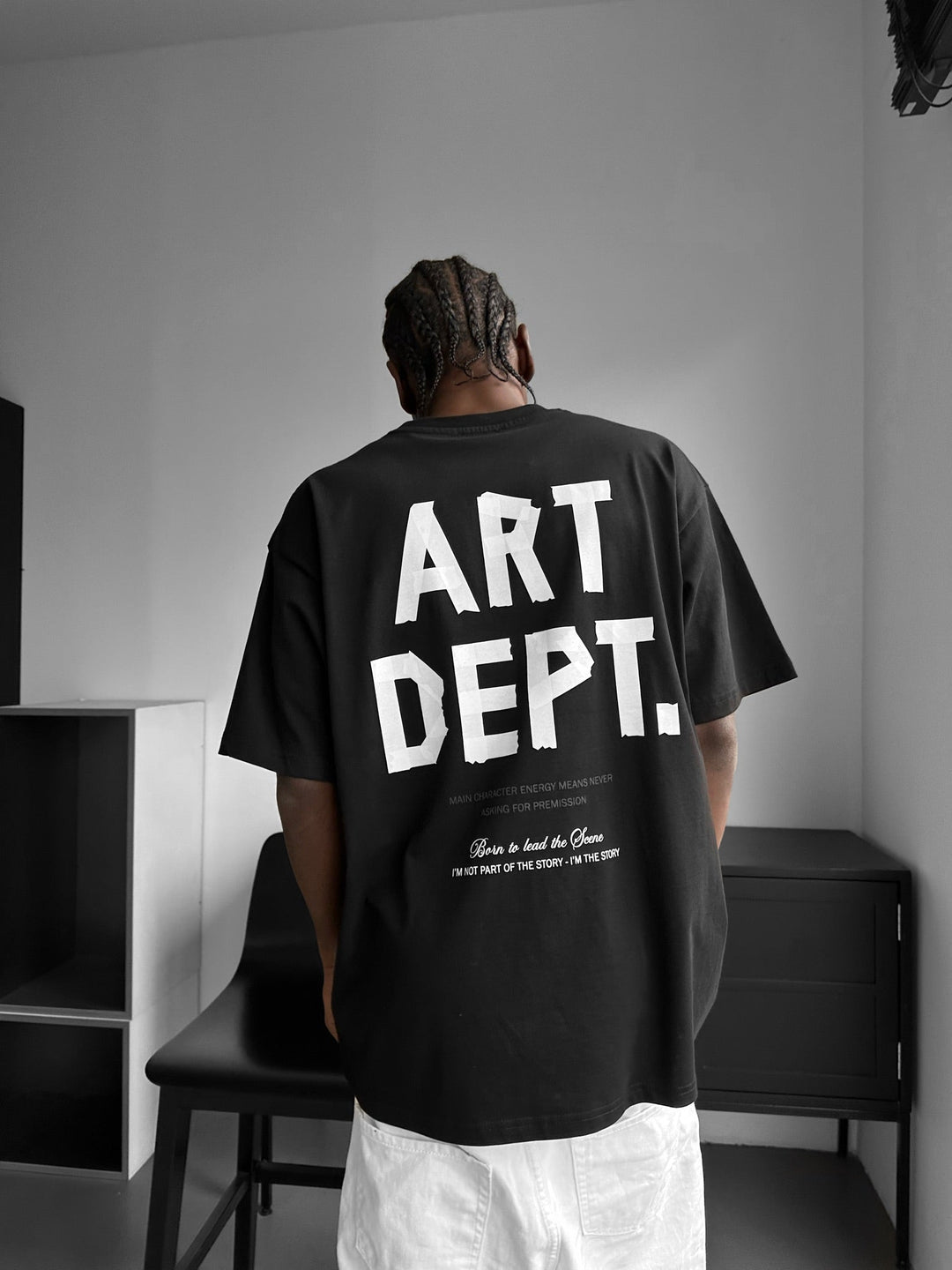 Oversize Art Dept. T-shirt - Svart och Vit