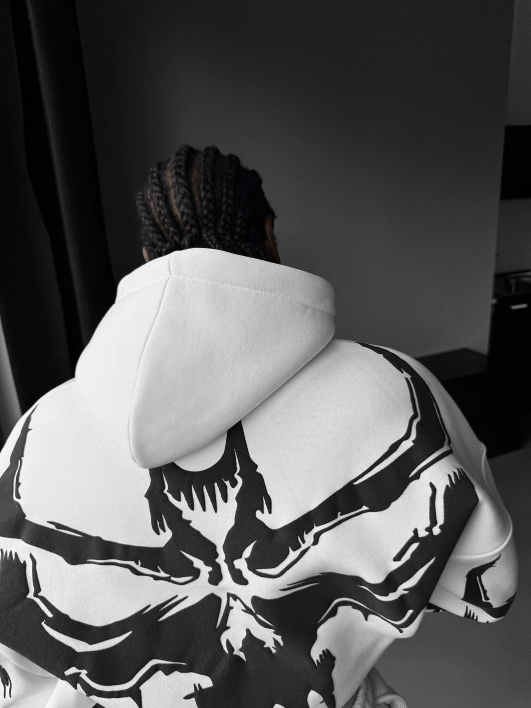 Oversize Ghost Hoodie - Vit