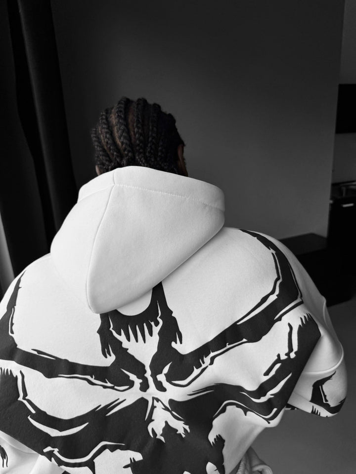 Oversize Ghost Hoodie - Vit