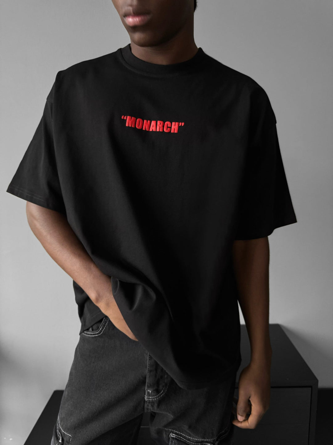Oversize Monarch T-shirt - Svart och Bordeaux