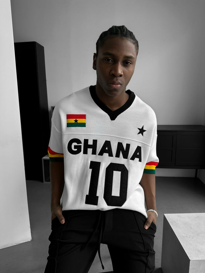 Oversize Ghana Knit T-shirt - Vit