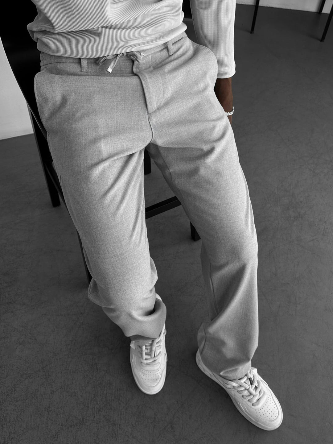Modern Klipp Casual Byxor - Grå