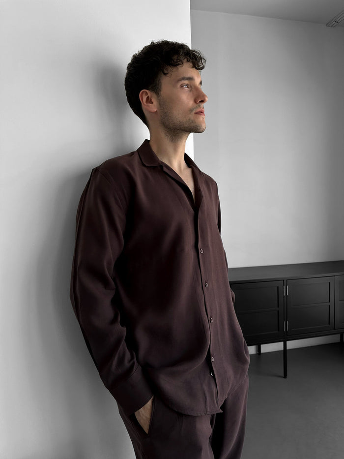 Regular Fit Skjorta - Brun