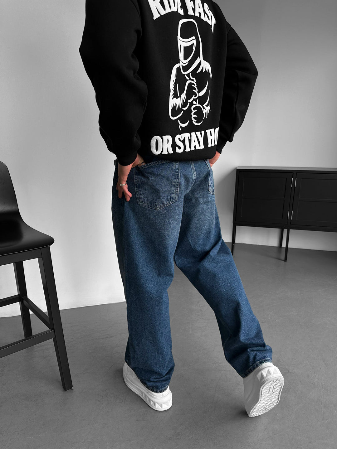 Front Line Baggy Jeans - Blå