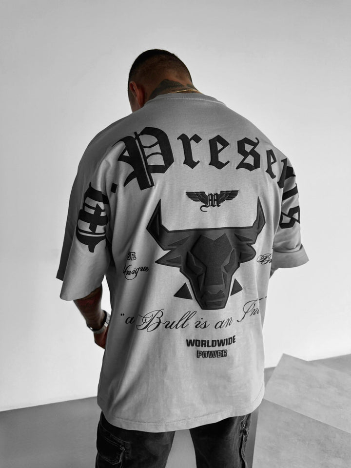 Oversize Bull Worldwide T-shirt - Grå