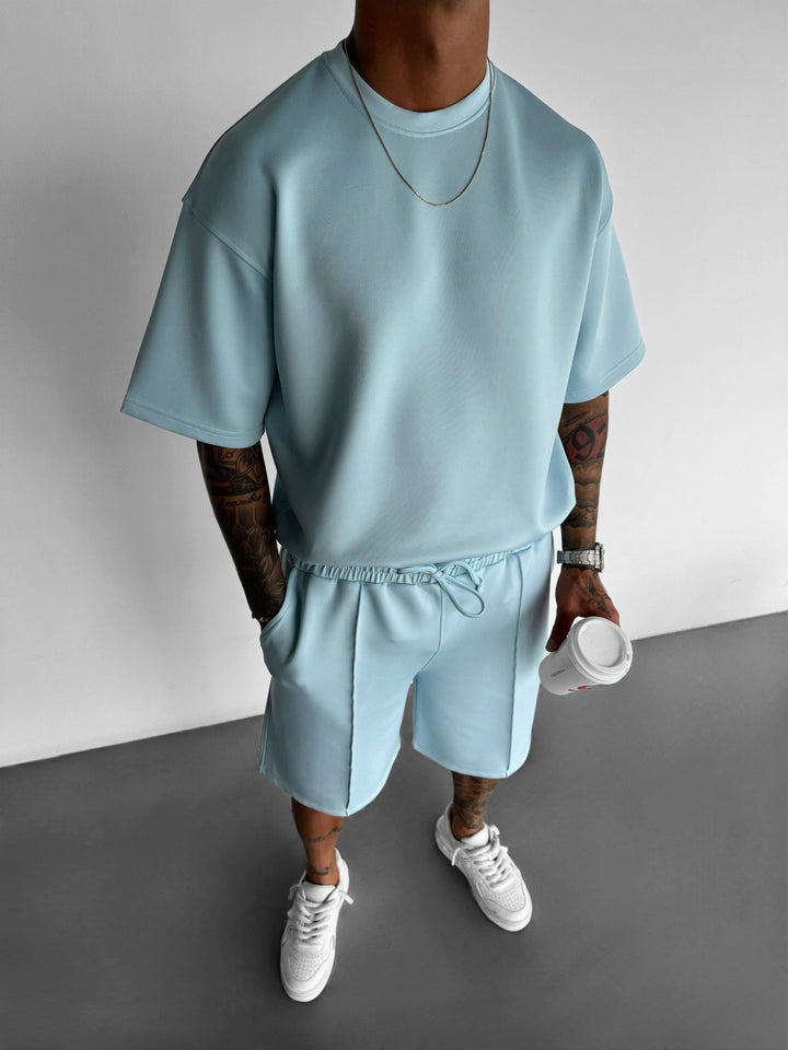 Regular Fit Diver T-shirt - Babyblå