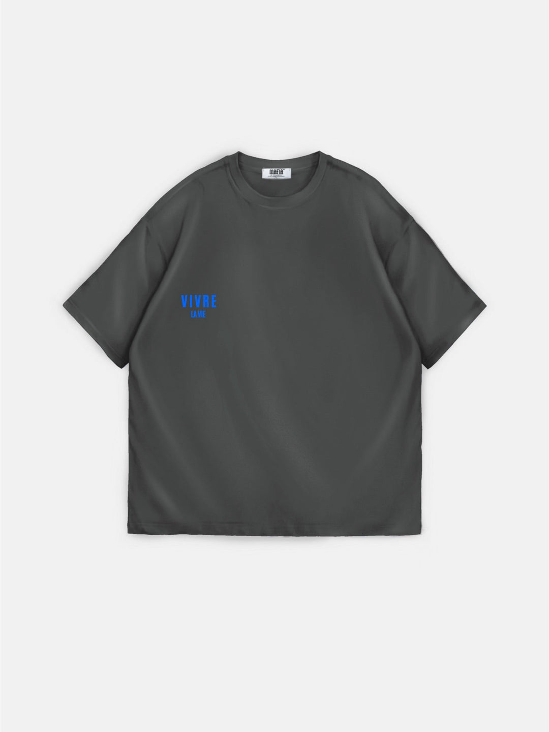 Oversize Vivre la Vie T-shirt - Antracit