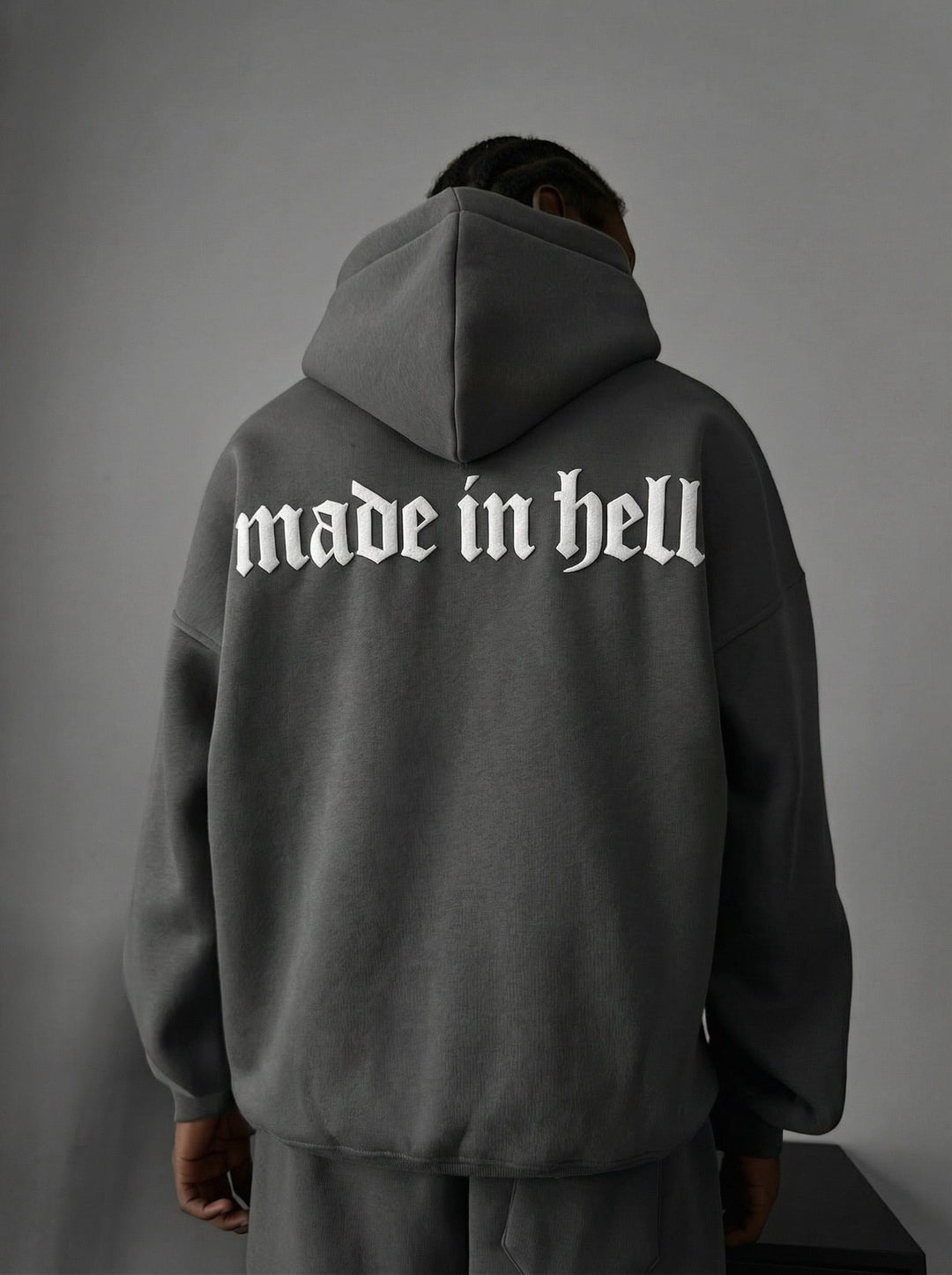 Oversize Made in Hell Hoodie - Antracit