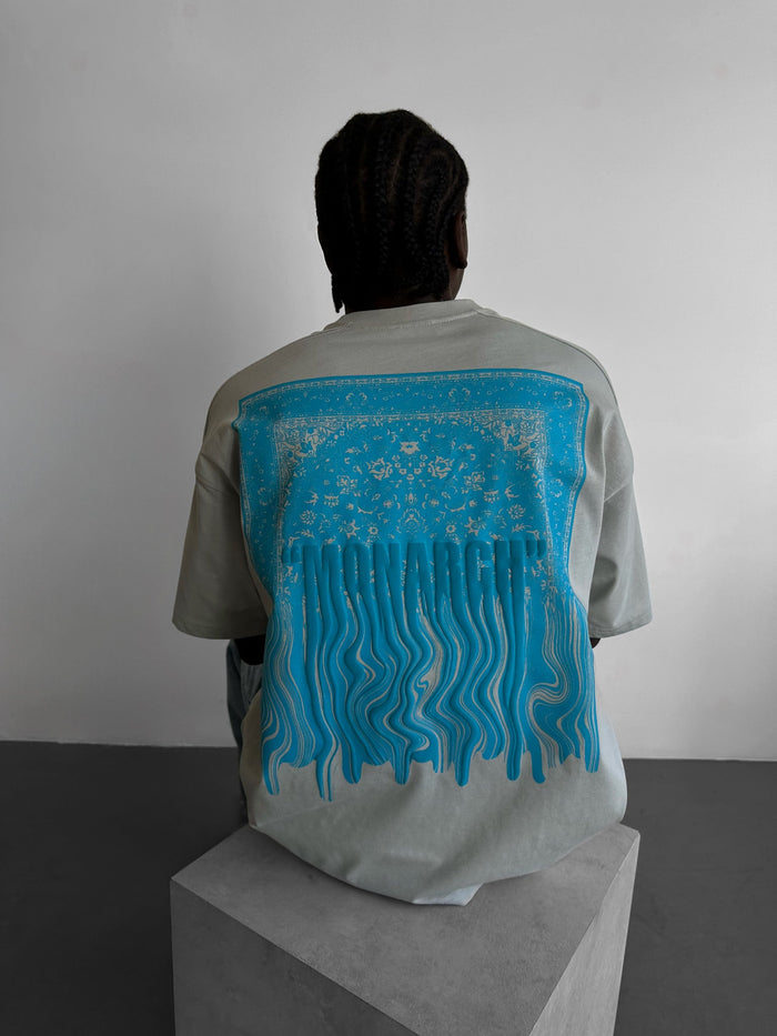 Oversize Monarch T-shirt - Grå och Blå