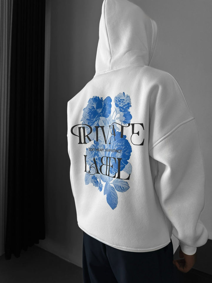Oversize Privat Märke Hoodie - Ecru