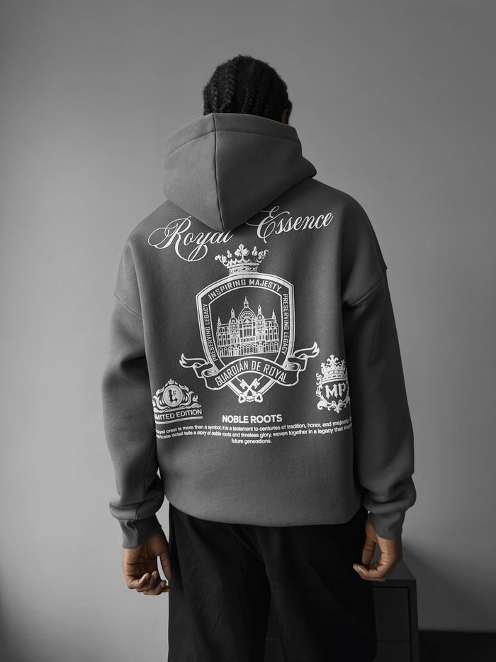 Oversize 'Royal Essence' Hoodie - Antracit