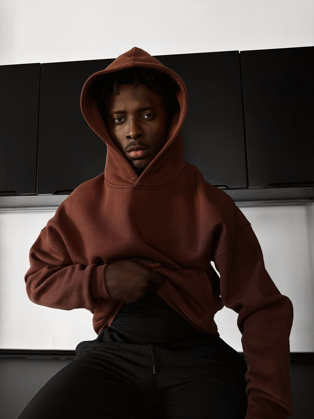 Oversize Basic Hoodie - Chokladbrun