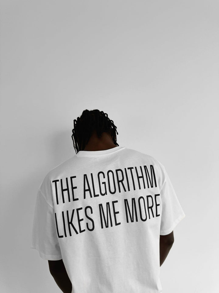Oversize "Algorithm" T-shirt - Ecru
