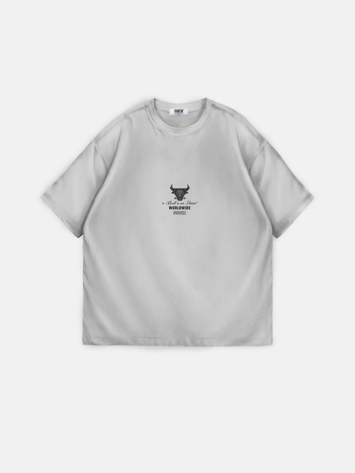 Oversize Bull Worldwide T-shirt - Grå