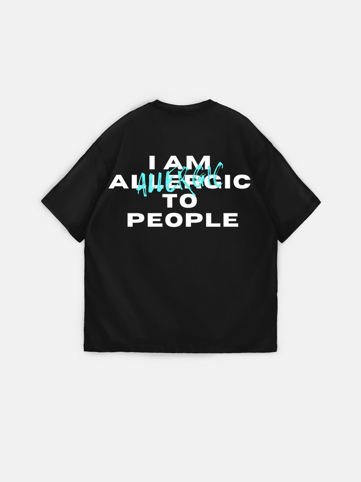 Överdimensionerad Allergisk T-shirt - Svart