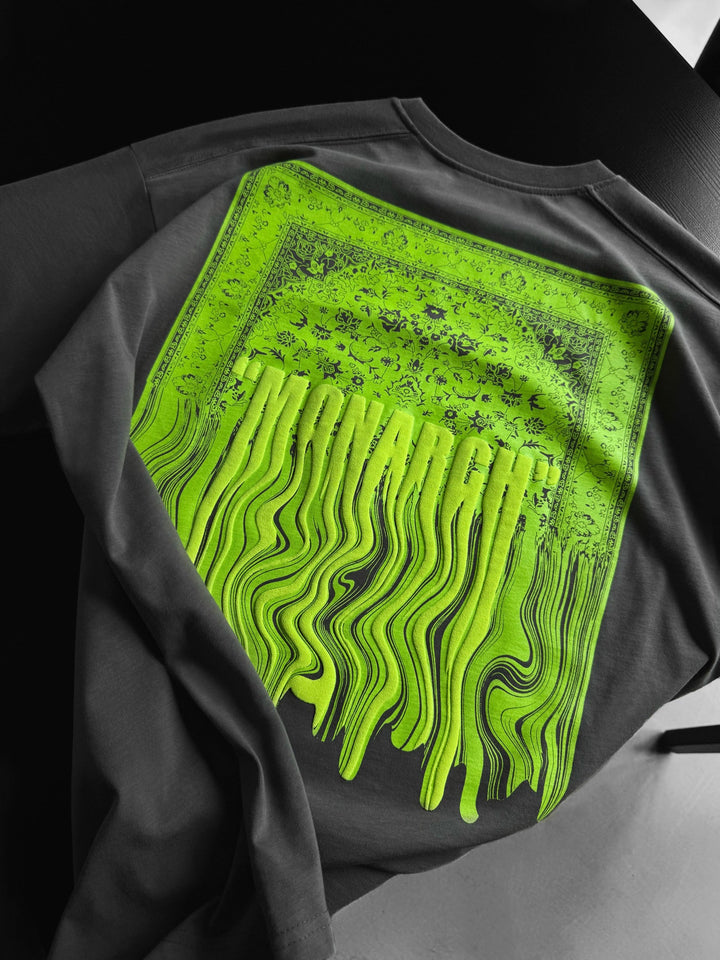 Oversize Monarch T-Shirt - Antracit och Neon
