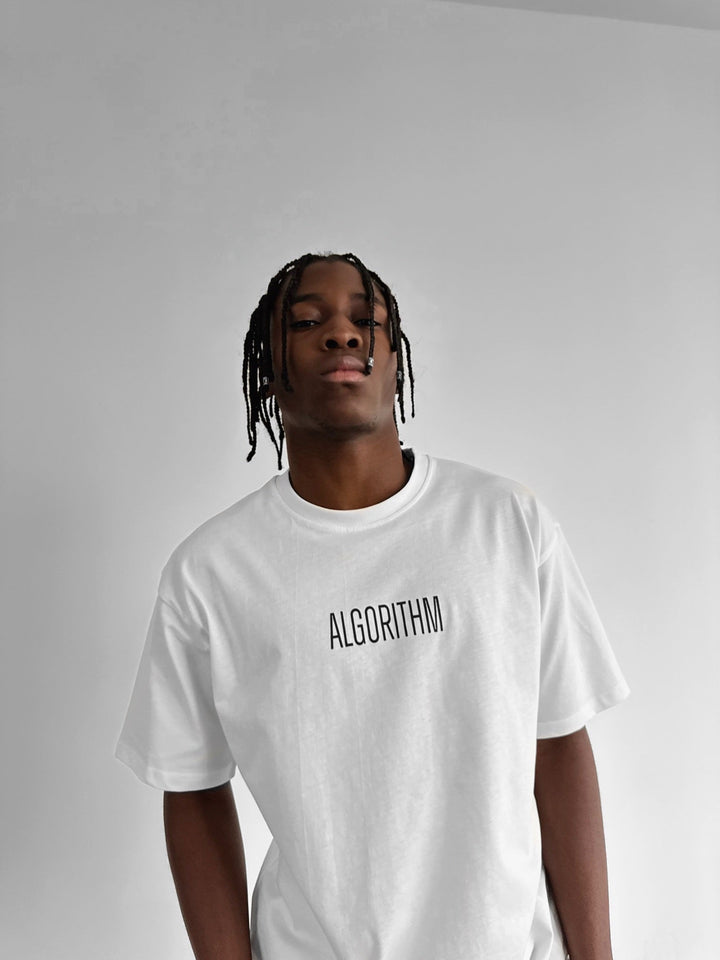 Oversize "Algorithm" T-shirt - Ecru
