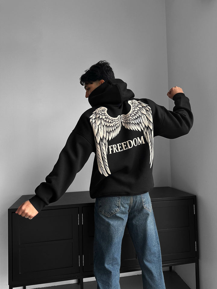 Oversize Freedom Hoodie - Svart