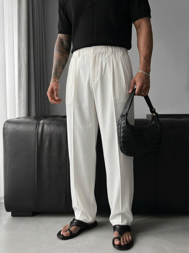 Baggy Chino Byxor - Ecru