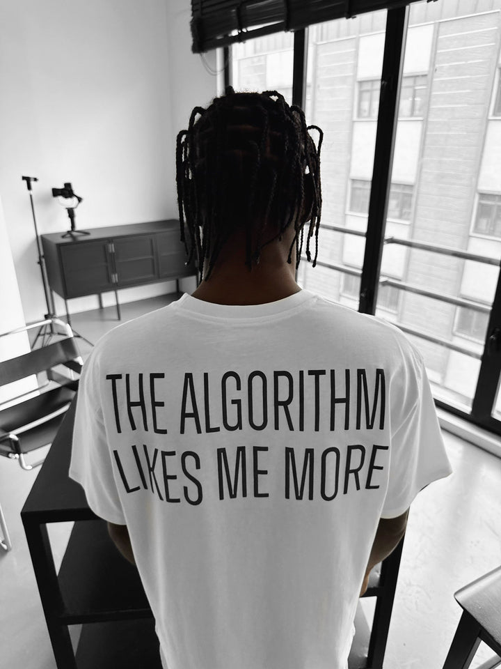 Oversize "Algorithm" T-shirt - Ecru