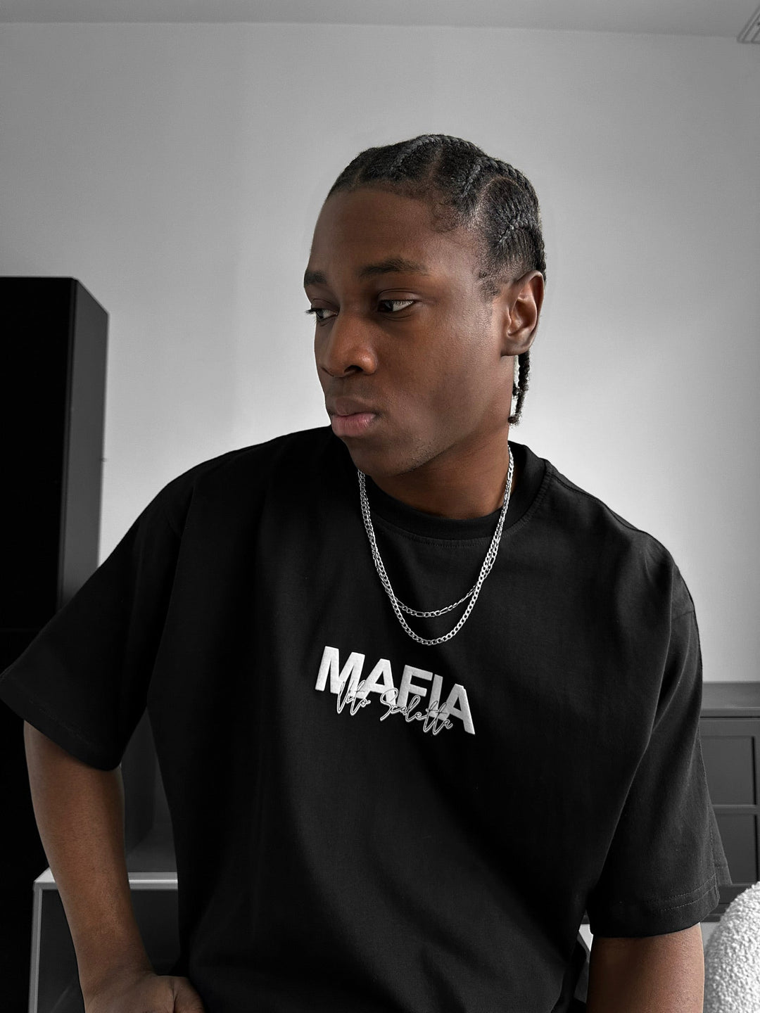 Oversize Mafia Tribal T-shirt - Svart