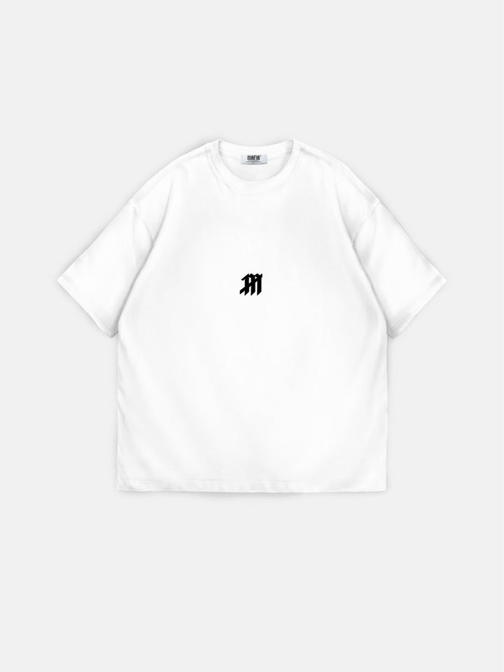Oversize Mus-T-shirt - Vit och Svart